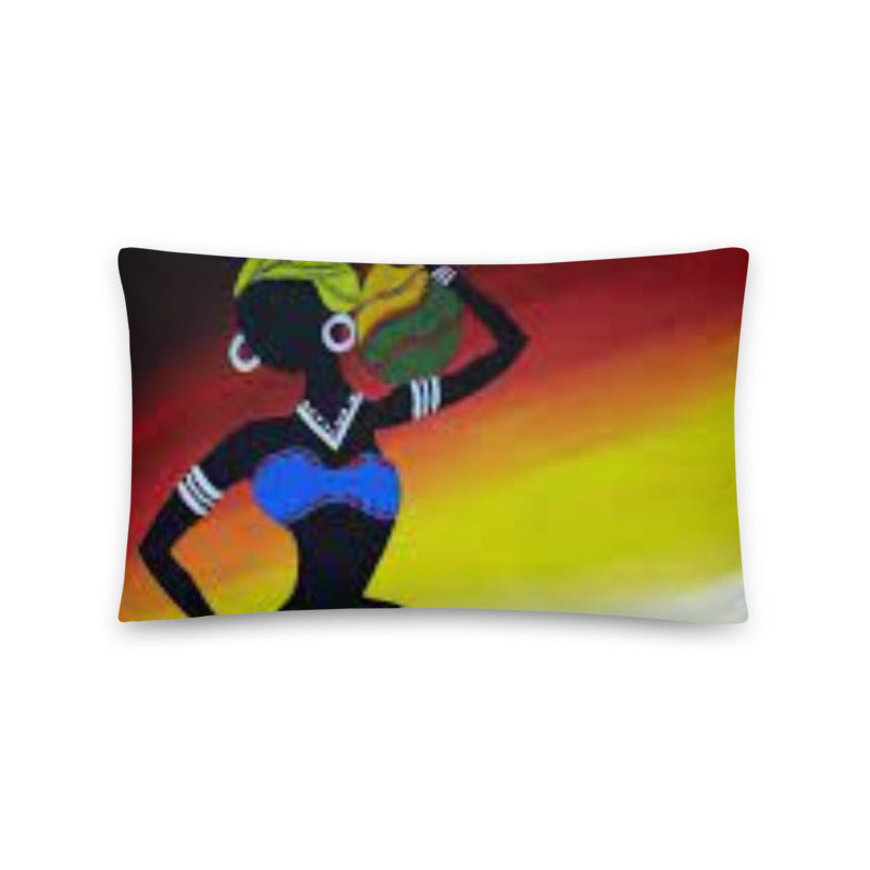 African Pillow Protector Cover Home Decor Rectangular Artwork African tribal Black Women Two Sides Printed Machine Washable Pillowcase
