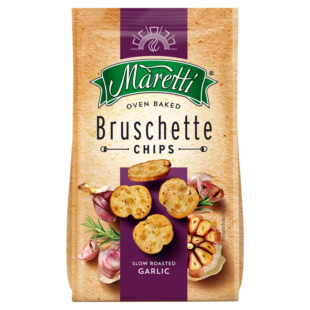 MASMaretti Oven Baked Bruschette Chips Slow Roasted Garlic 70g-Food