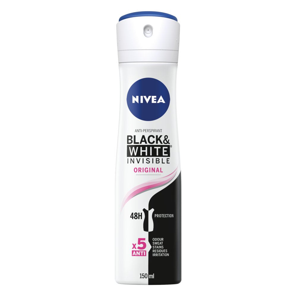 MASNIVEA Black & White Original Anti-Perspirant Deodorant Spray 150ml-Food