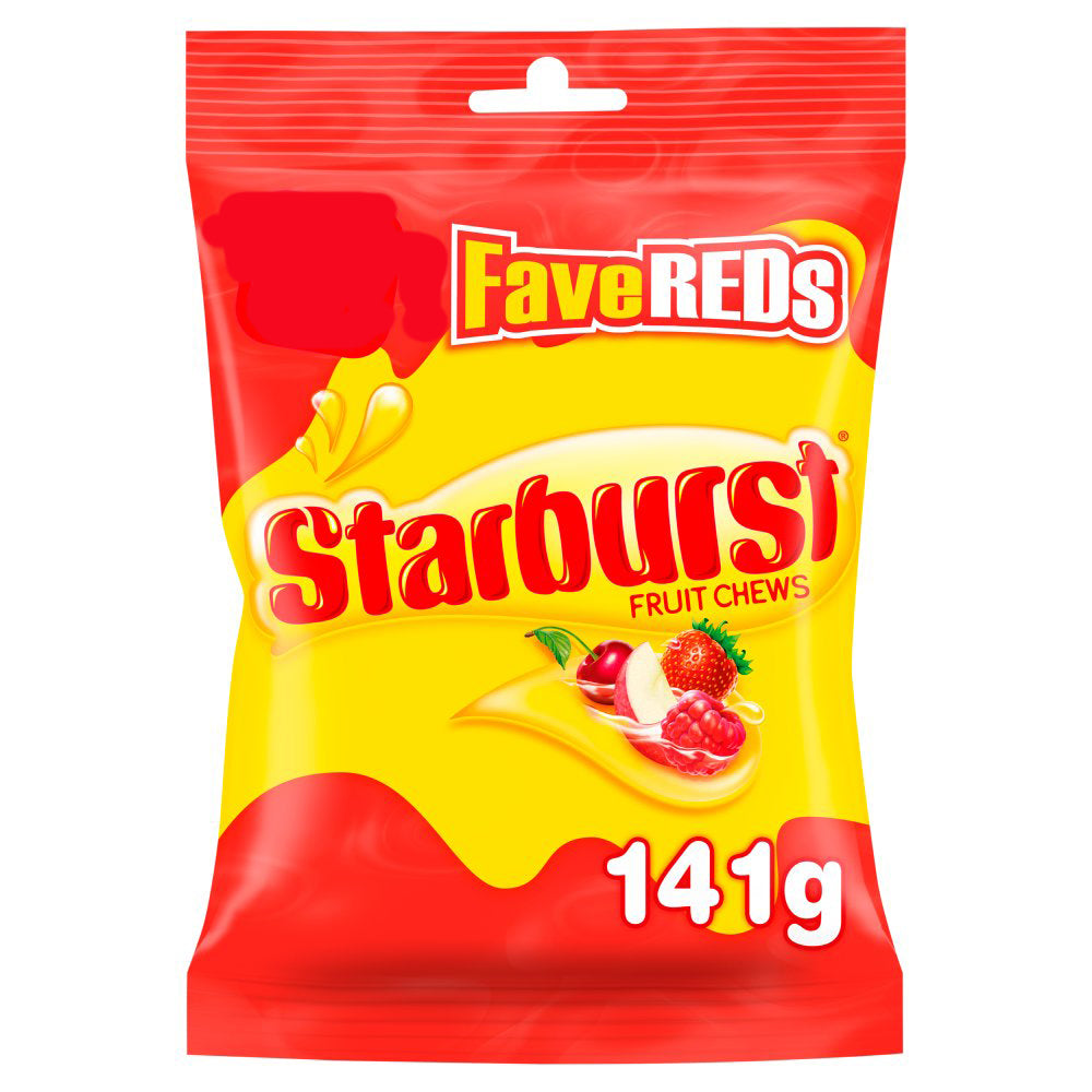 Starburst Fave Reds Fruit Chews Sweets Treat Bag 141g-Food