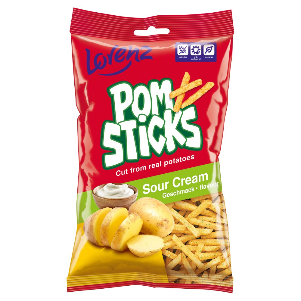 MASLorenz Snack-World Pomsticks Sour Cream Flavour 85g-Food