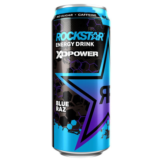 Rockstar XD Power Blue Raz Energy Drink 500ml Can