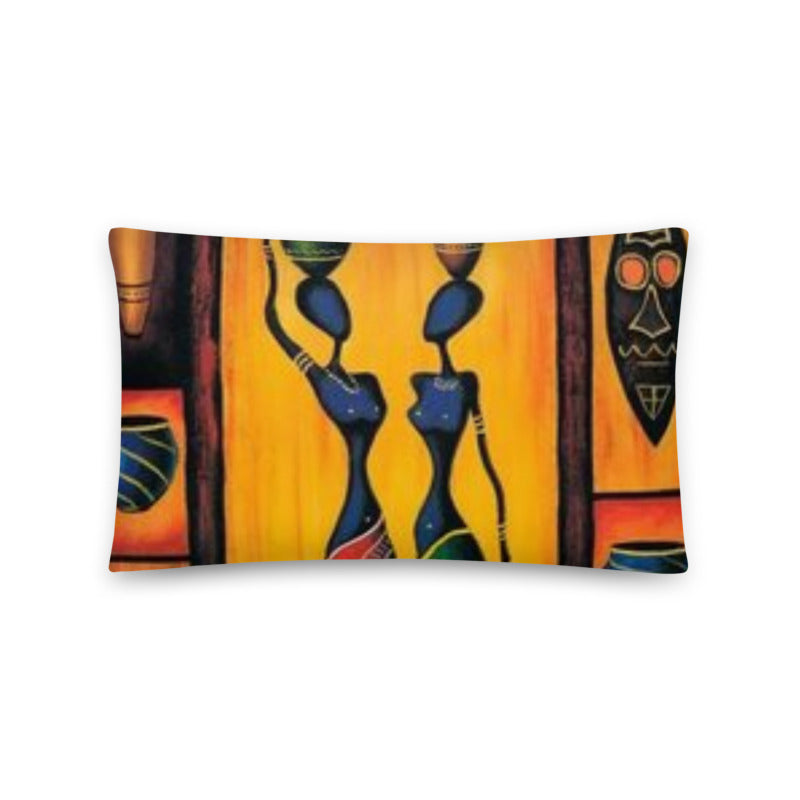 African Pillow Protector Cover Home Decor Rectangular African Tribe Oil Painting Two Sides Printed Machine Washable Pillowcase