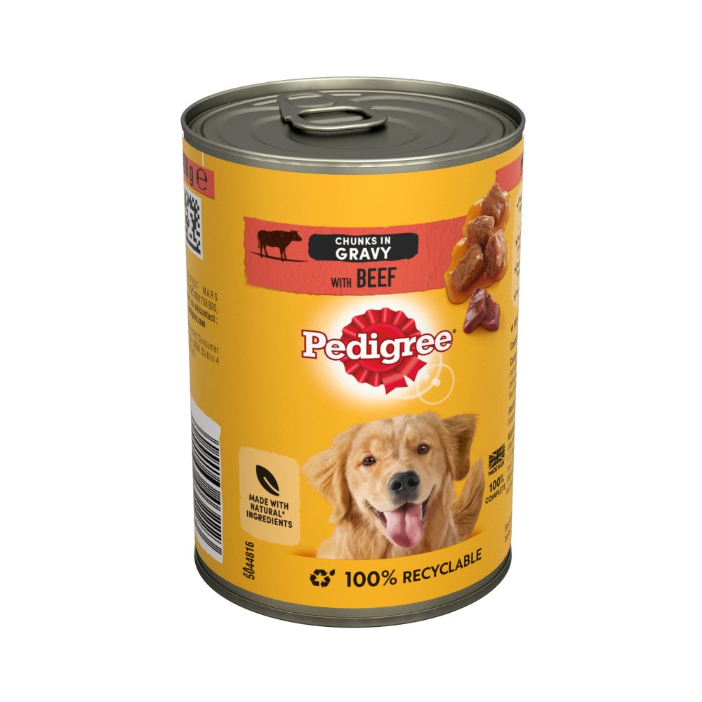 MASPedigree Adult Wet Dog Food Tin Beef in Gravy 400g-Food