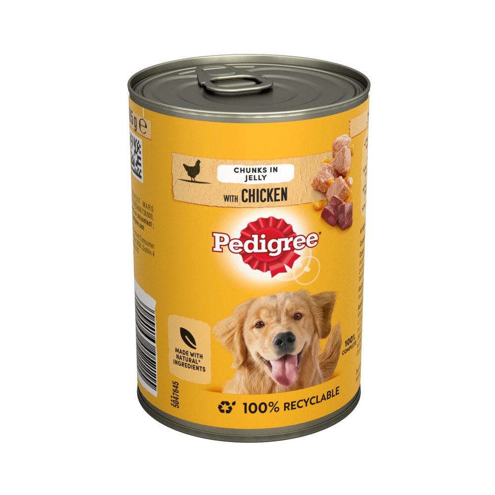 MASPedigree Adult Wet Dog Food Tin Chicken in Jelly 385g-Food