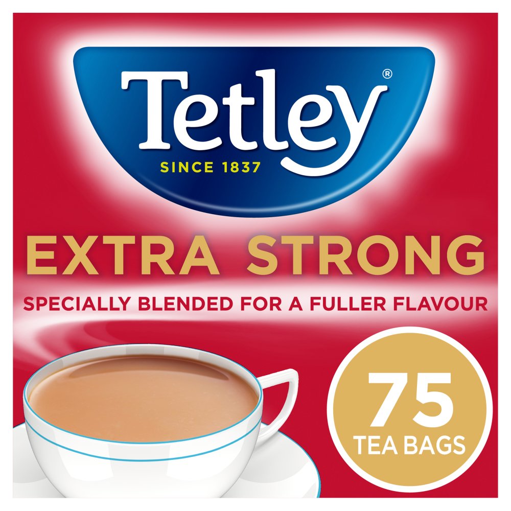 Tetley Extra Strong Tea Bags x75 237g-Food