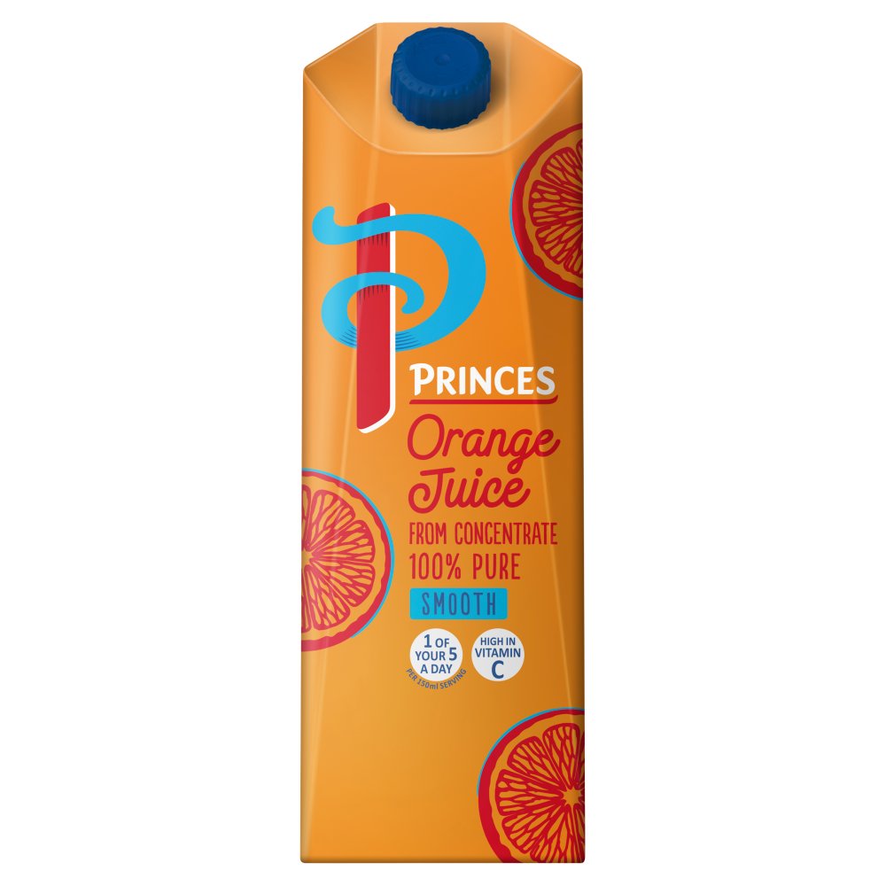 Princes Smooth Orange Juice from Concentrate 1 Litre-Food