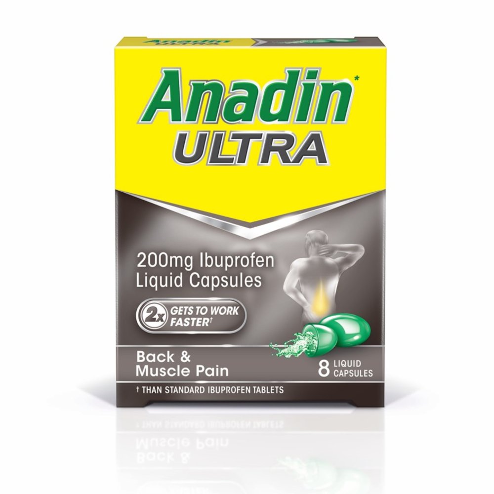 MASAnadin Ultra Ibuprofen Pain Relief Liquid Capsules 8s-Food