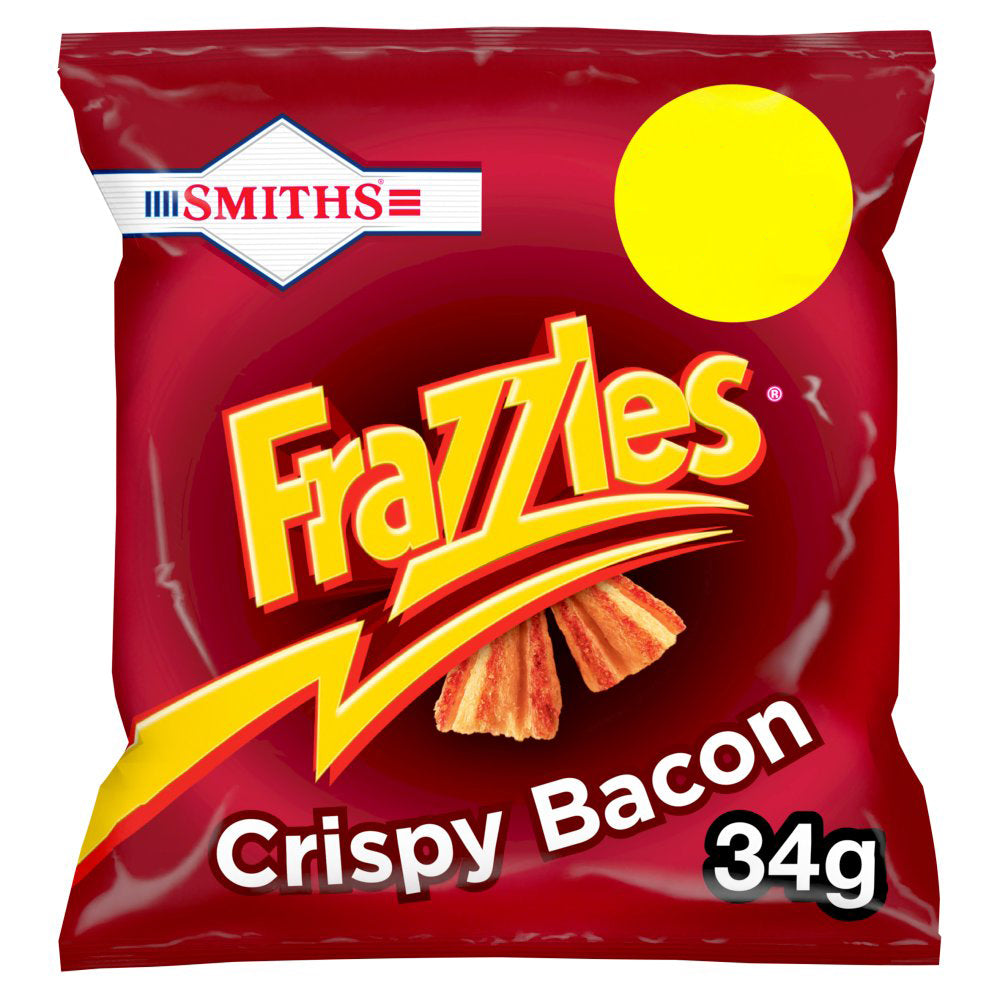 Smiths Frazzles Crispy Bacon Snacks 34g-Food