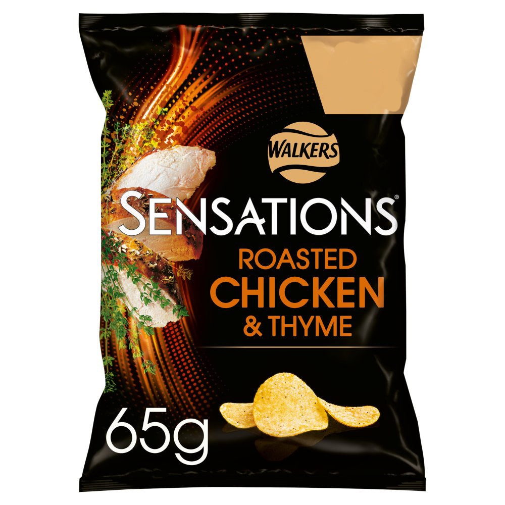 Walkers Sensations Roasted Chicken & Thyme Crisps 65g-Food