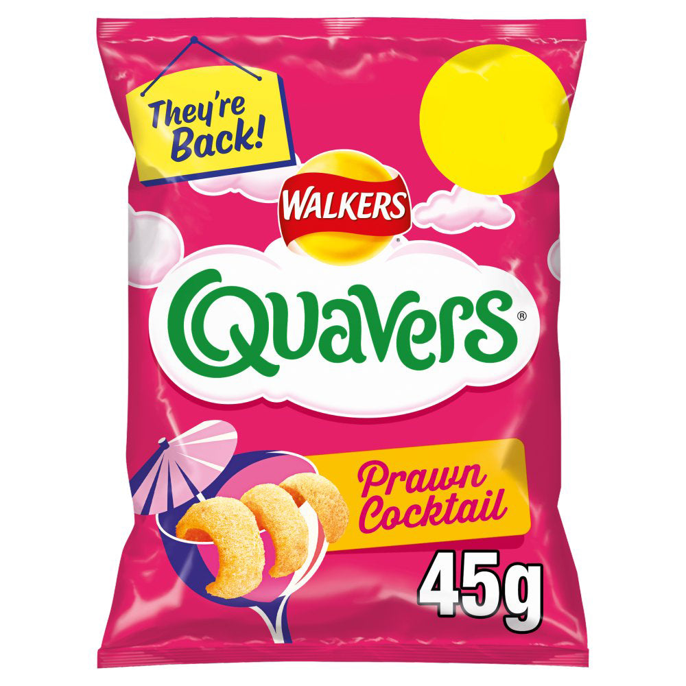 Walkers Quavers Prawn Cocktail Snacks 45g-Food
