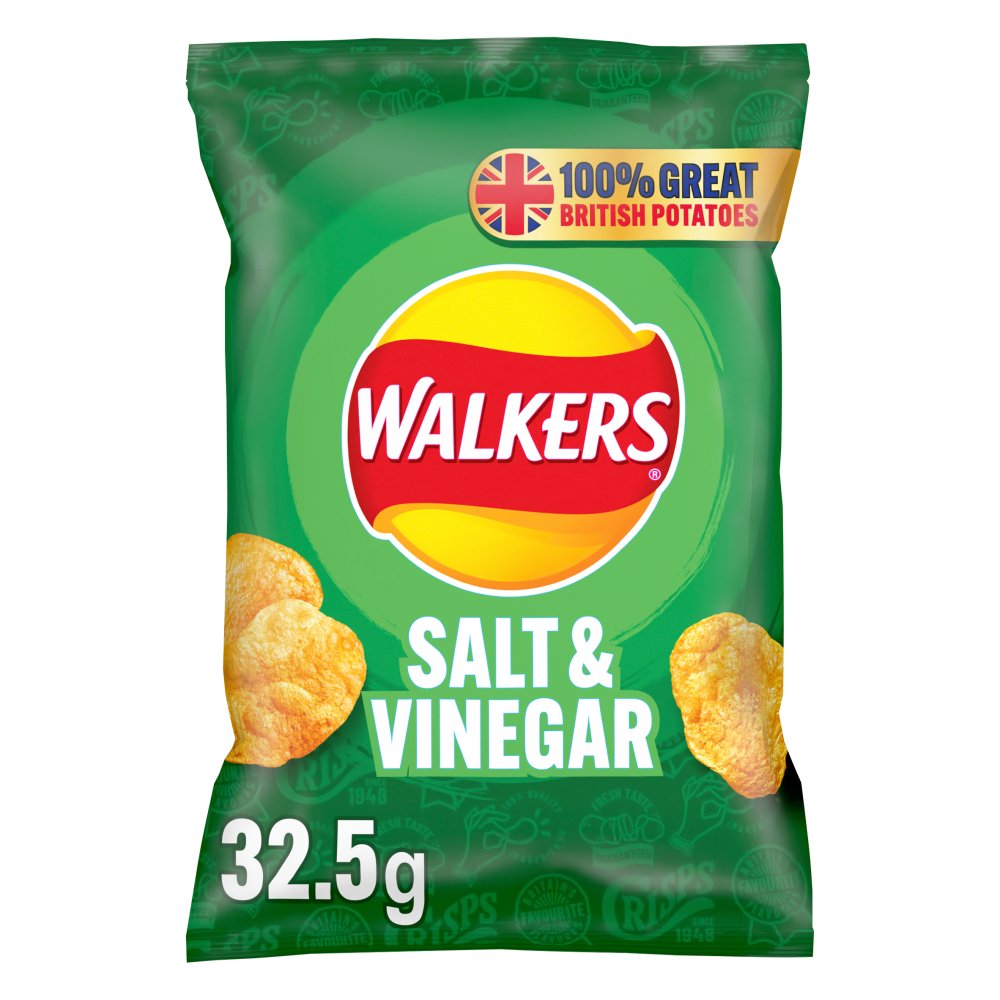 Walkers Salt & Vinegar Crisps 32.5g-Food