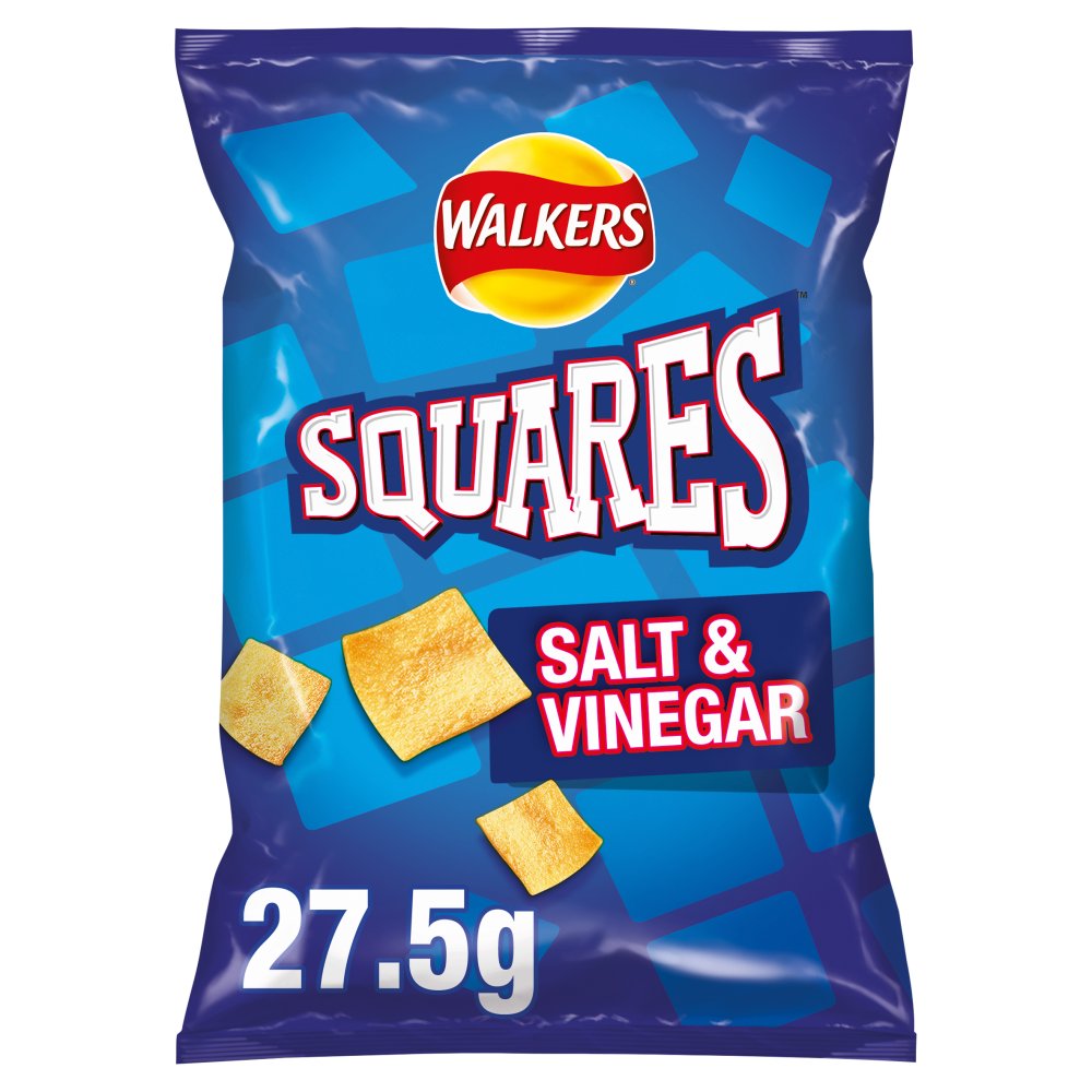 Walkers Squares Salt & Vinegar Snacks 27.5g-Food