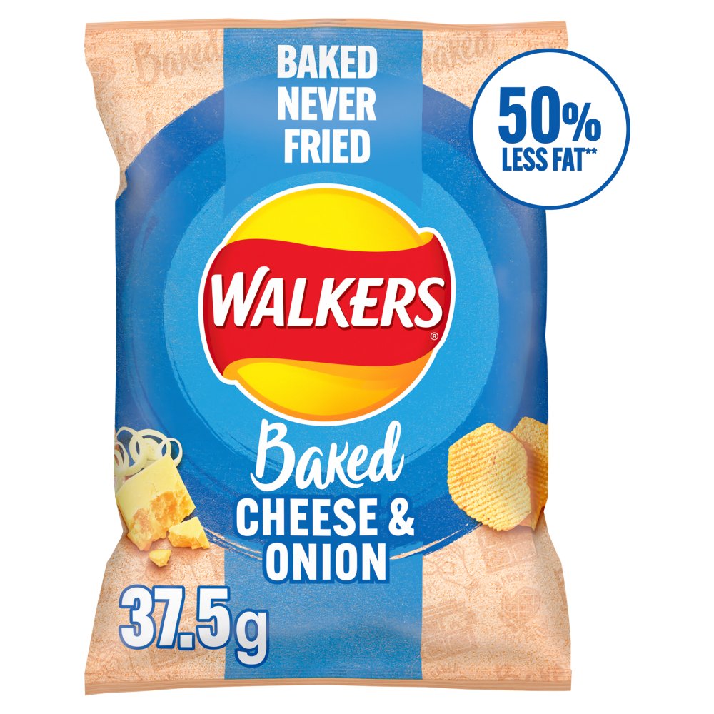 Walkers Baked Cheese & Onion Snacks 37.5g-Food