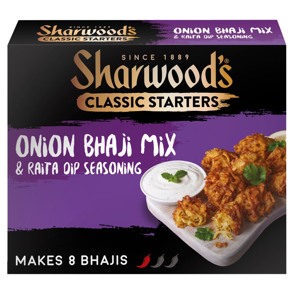 Sharwood's Onion Bhaji Mix & Raita Dip Seasoning 110g-Food