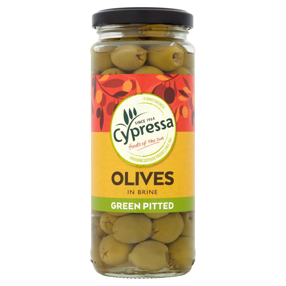 MASCypressa Green Pitted Olives in Brine 340g-Food