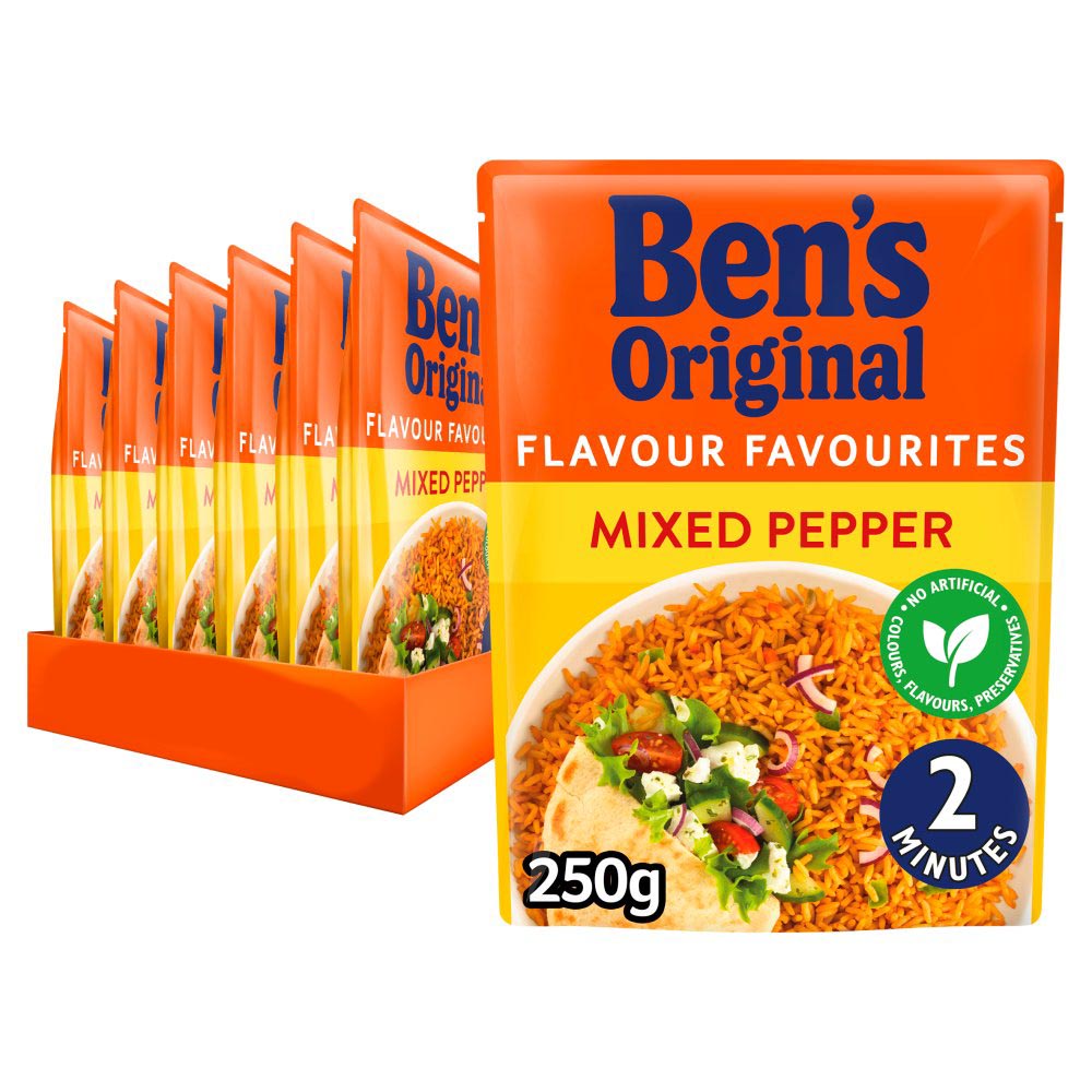 Bens Original Mixed Pepper Microwave Rice 250g