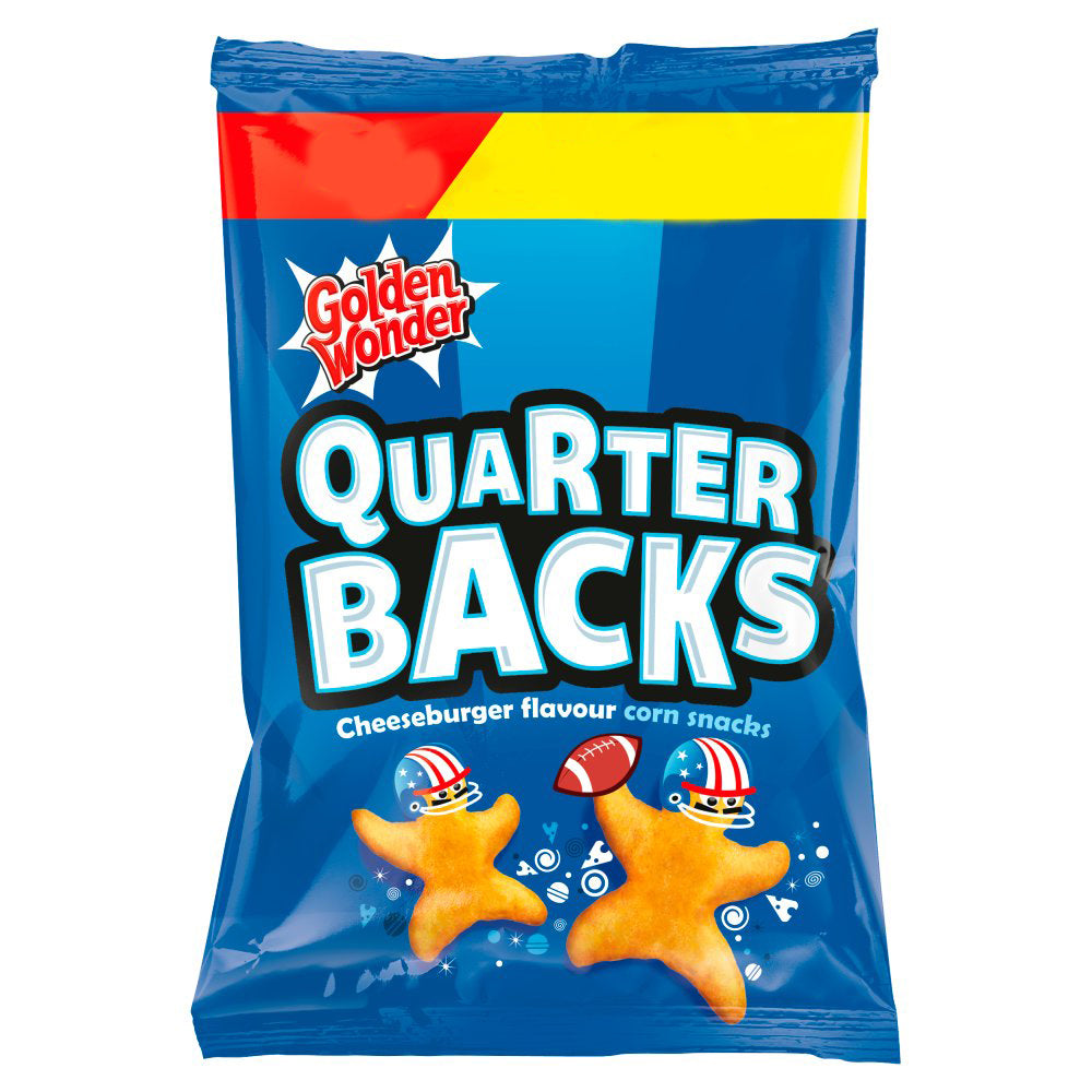 MASGolden Wonder Quarter Backs Cheeseburger Flavour Corn Snacks 25g-Food