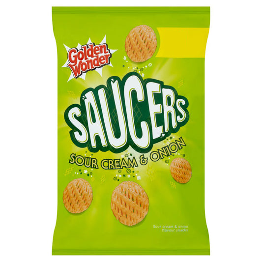 Golden Wonder Saucers Sour Cream & Onion Flavour Snacks 65g