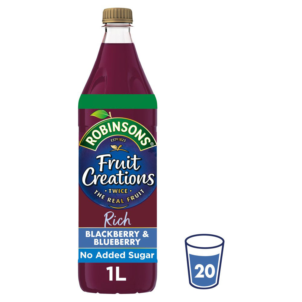 Robinsons Fruit Creations Blackberry & Blueberry Squash 1L