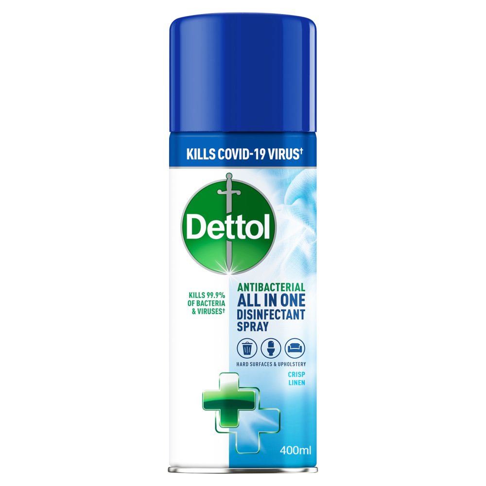 MASDettol All-In-One Disinfectant Spray, Crisp Linen 400ml-Food