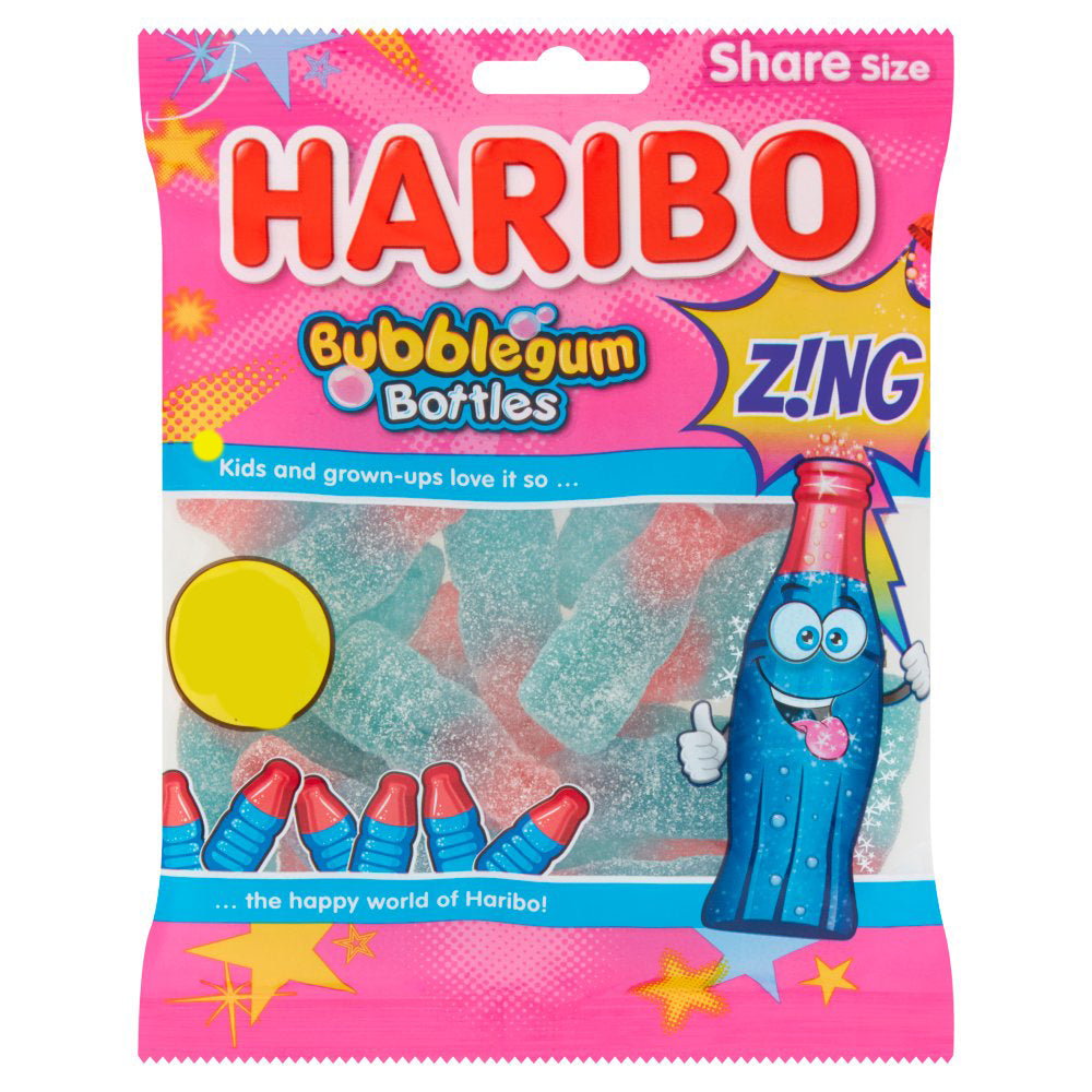 MASHARIBO Bubblegum Bottles Z!NG Bag 160g-Food
