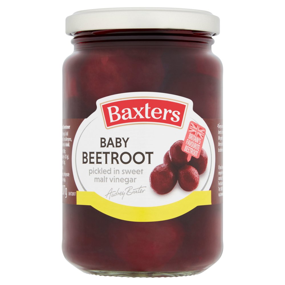 MASBaxters Baby Beetroot Pickled in Sweet Malt Vinegar 340g-Food