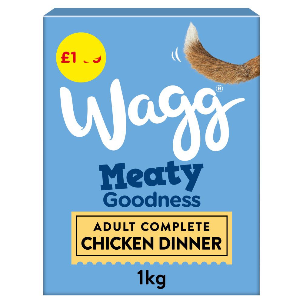 Wagg Meaty Goodness Chicken Dinner Dry Dog Food 1kg-Food