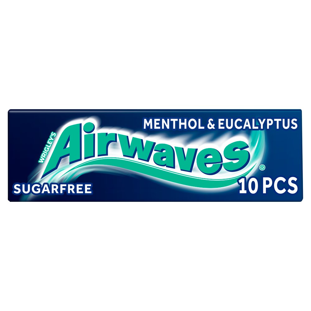 MASAirwaves Menthol & Eucalyptus Sugar Free Chewing Gum 10 Pieces-Food