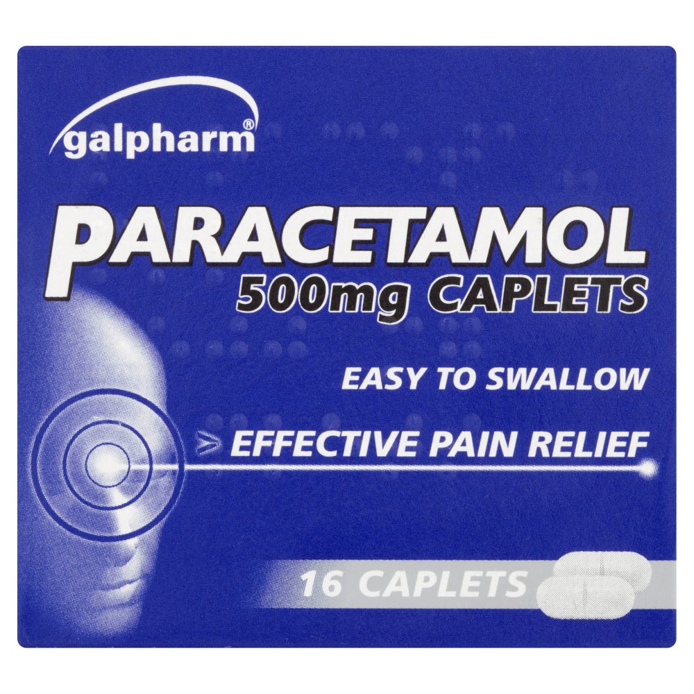 MASGalpharm Paracetamol 500mg Caplets 16 Caplets-Food