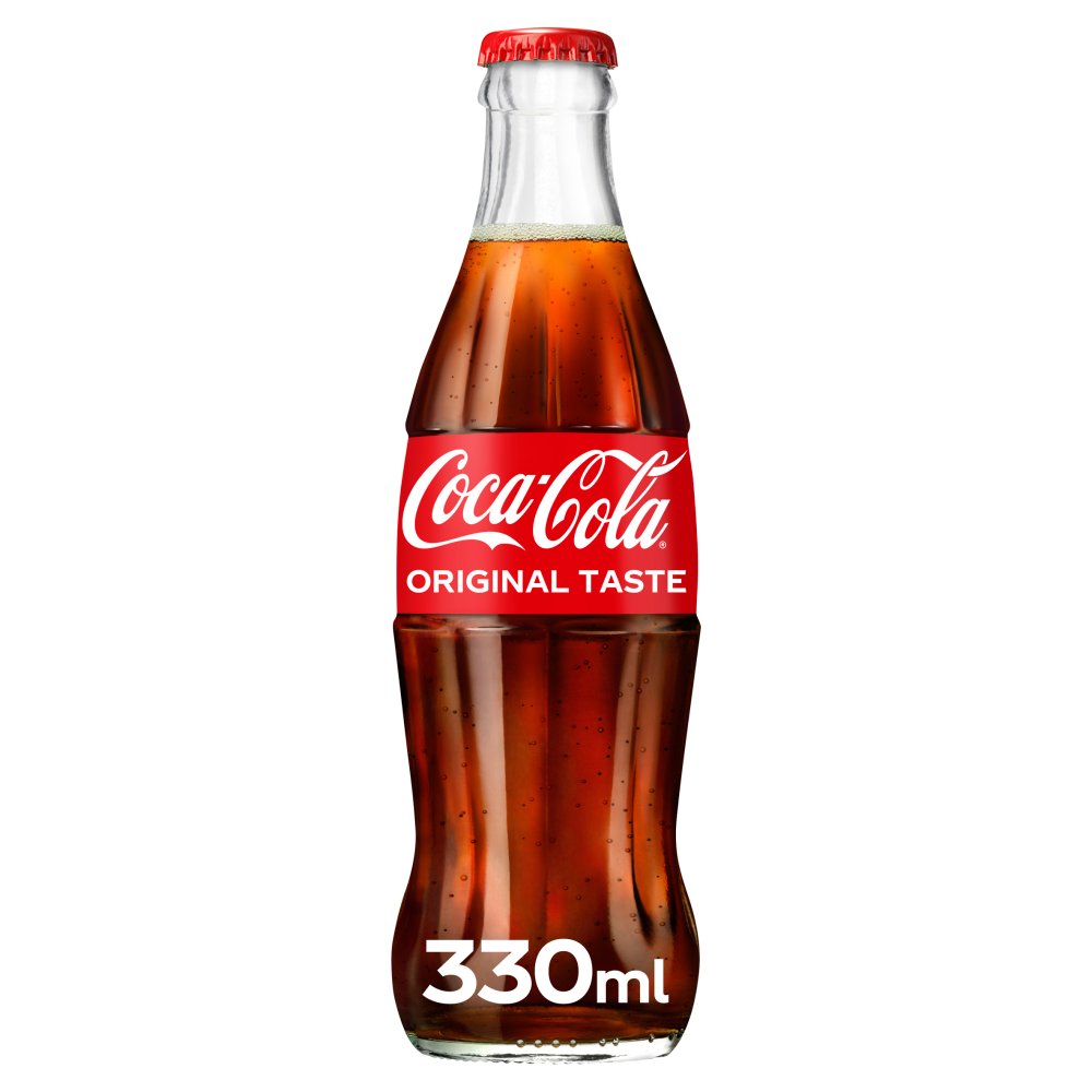 Coca-Cola Original Taste Glass Bottles 330ml-Food