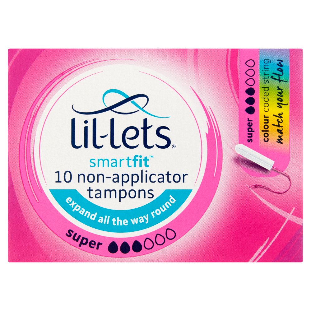 MASLil-Lets Smartfit 10 Non-Applicator Tampons Super-Food