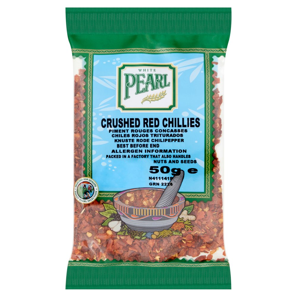 White Pearl Crushed Red Chillies 50g-Food