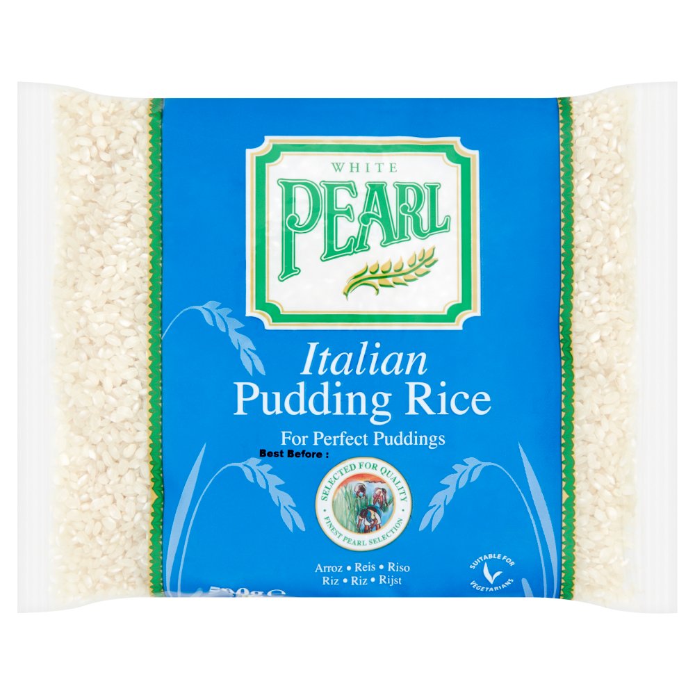 White Pearl Italian Pudding Rice 500g-Food
