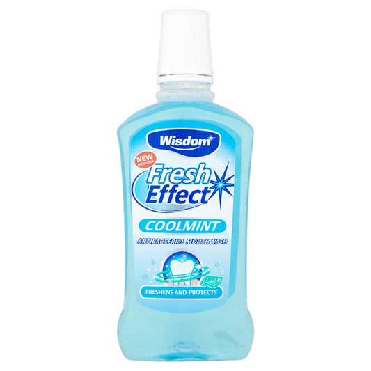 Wisdom Fresh Effect Coolmint Antibacterial Mouthwash 500ml