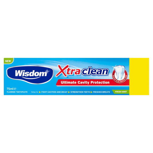 Wisdom Xtra Clean Ultimate Cavity Protection Fluoride Toothpaste Fresh Mint 75ml