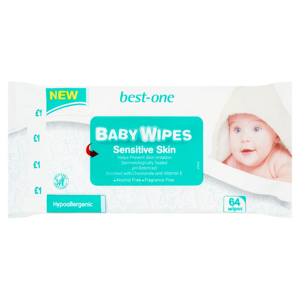 MASBest-One Sensitive Skin 64 Baby Wipes-Food