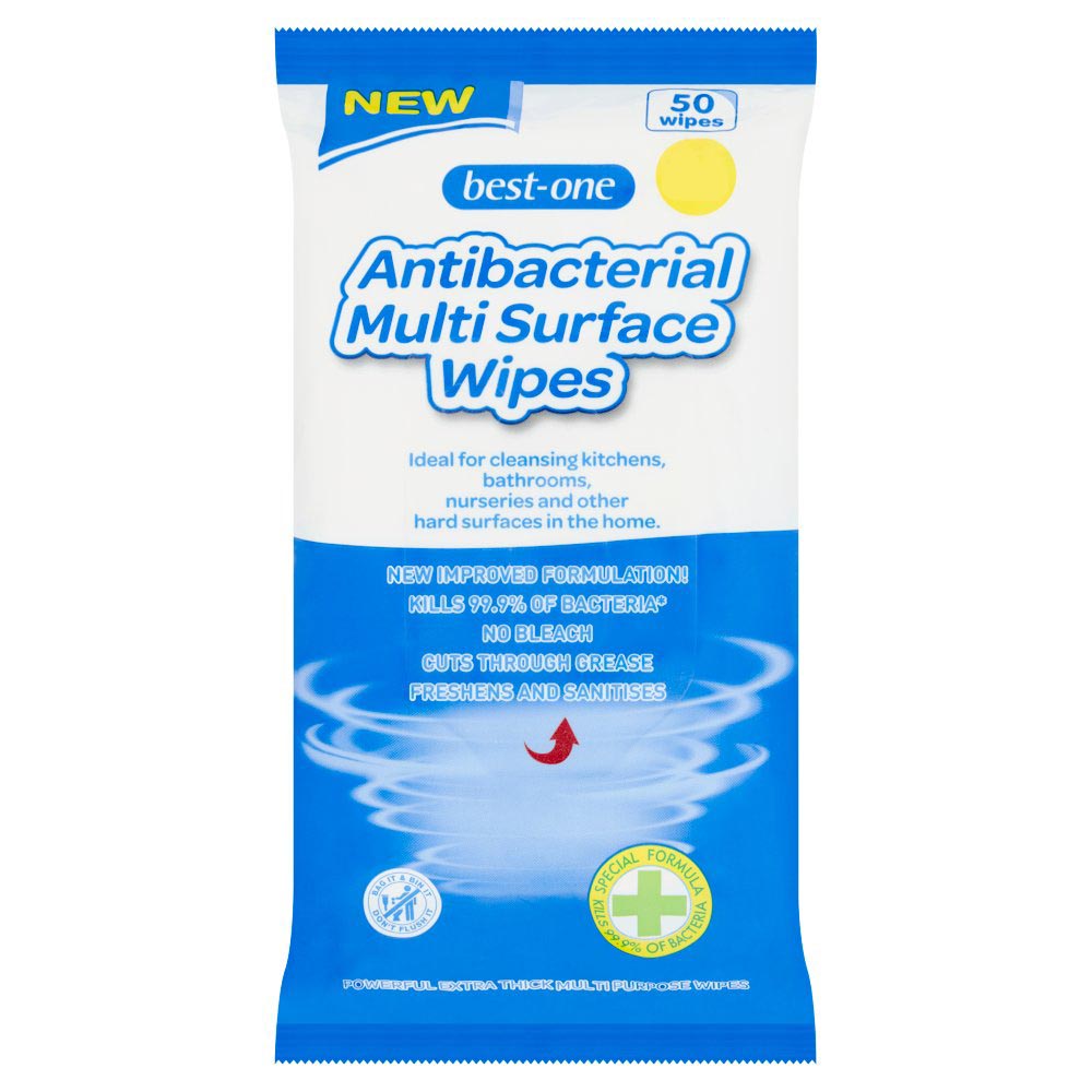 MASBest-One Antibacterial Multi Surface 50 Wipes-Food