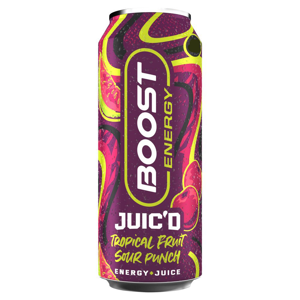 Boost Energy Juic'd Tropical Fruit Sour Punch 500ml-Food