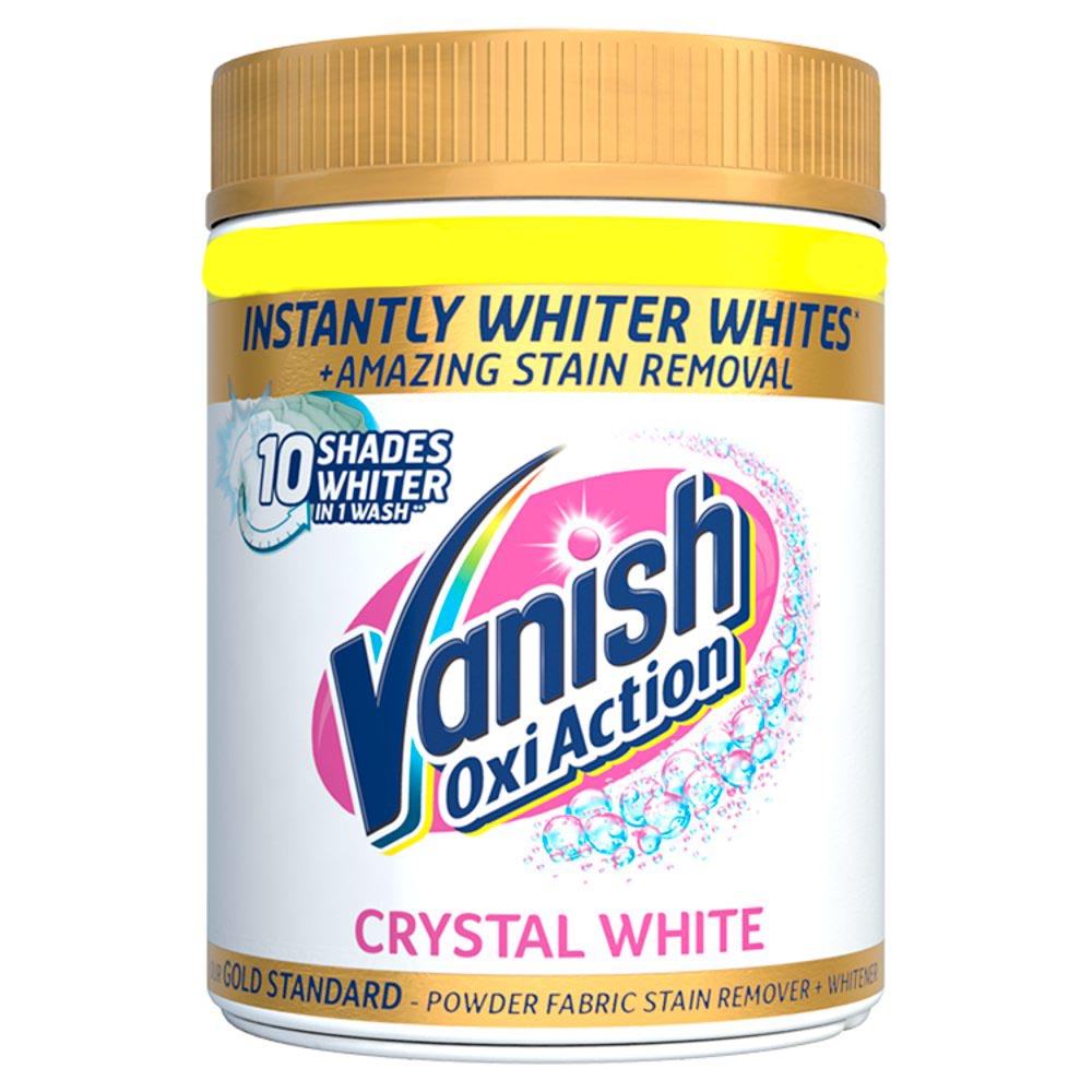 Vanish Oxi Action Crystal White Powder Fabric Stain Remover + Whitener 470g-Food