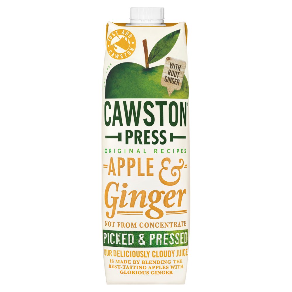 Cawston Press Original Recipes Apple & Ginger 1 Litre-Food