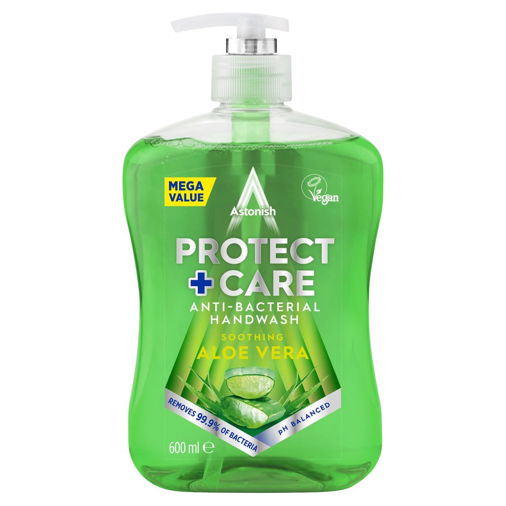 MASAstonish Protect + Care Anti-Bacterial Handwash Original 600ml-Food