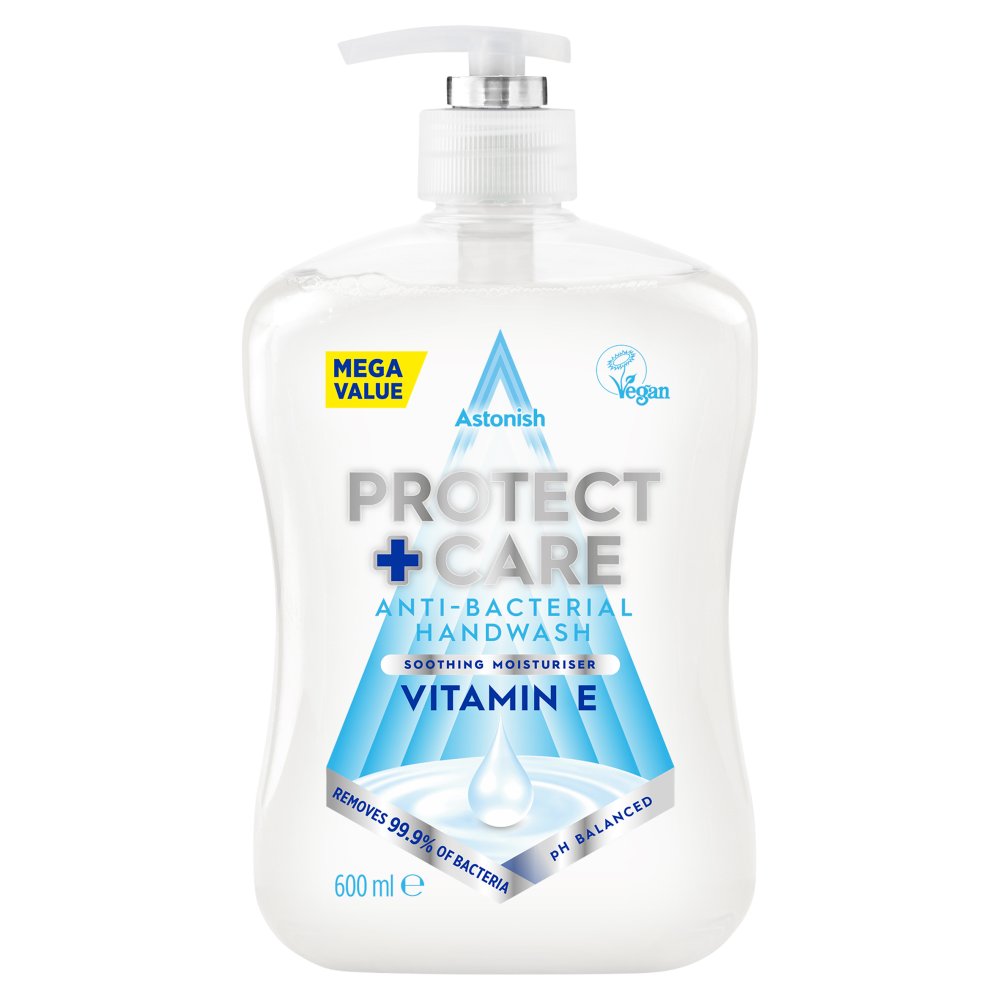 MASAstonish Protect + Care Anti-Bacterial Handwash Vitamin E 600ml-Food