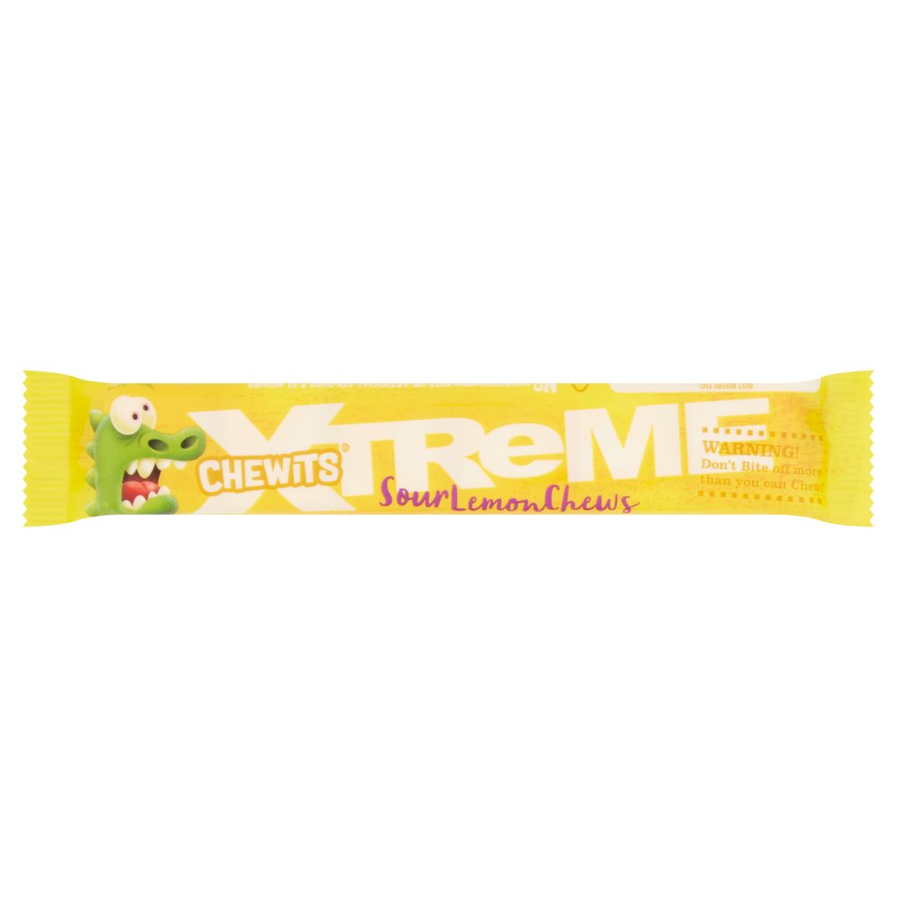 MASChewits Xtreme Sour Lemon Chews 34g-Food