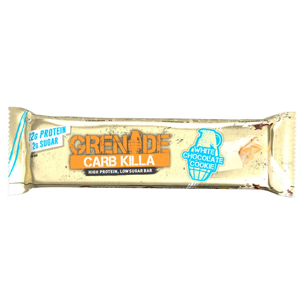 MASGrenade Carb Killa High Protein, Low Sugar Bar White Chocolate Cookie 60g-Food