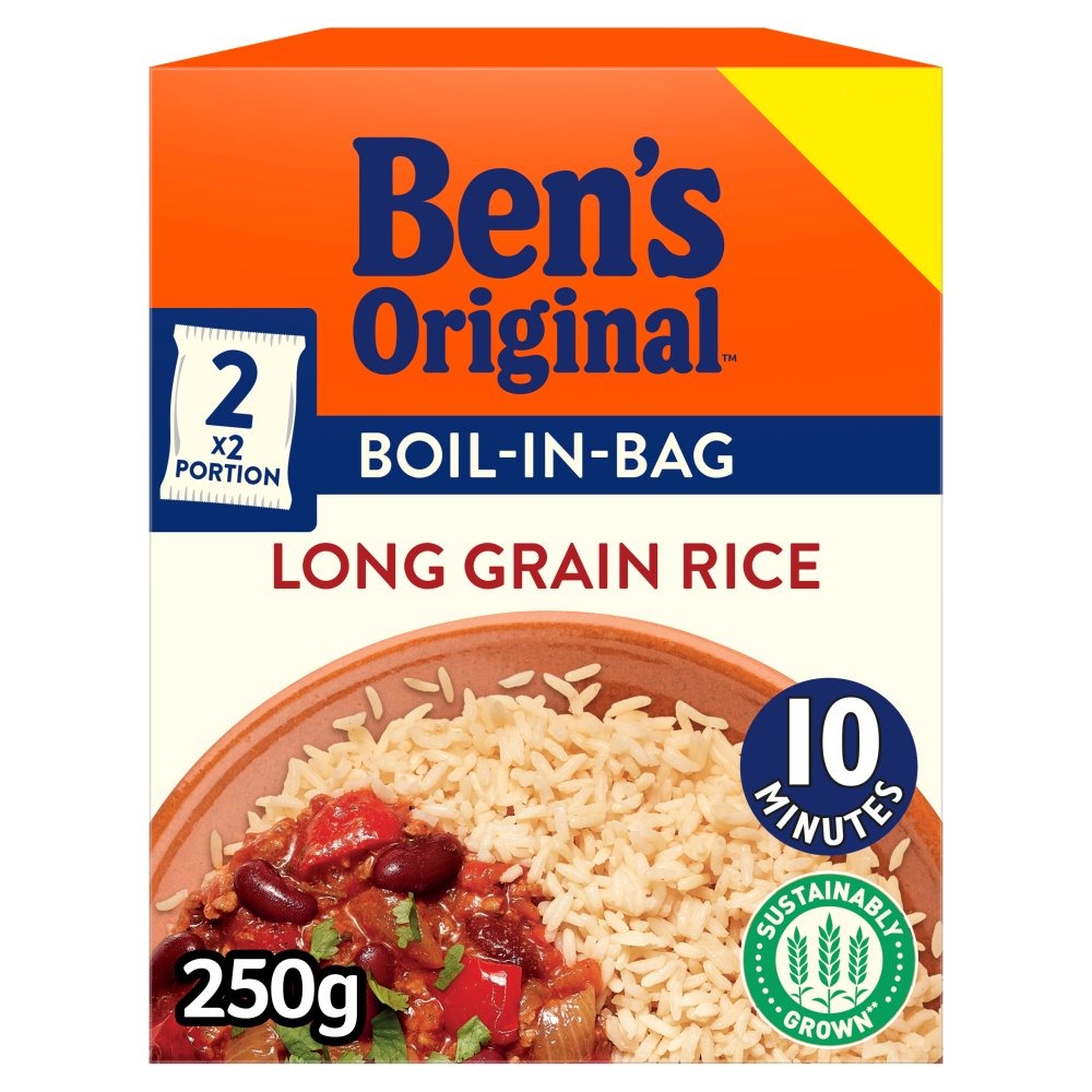 Bens Original Boil In Bag Long Grain Rice 250g