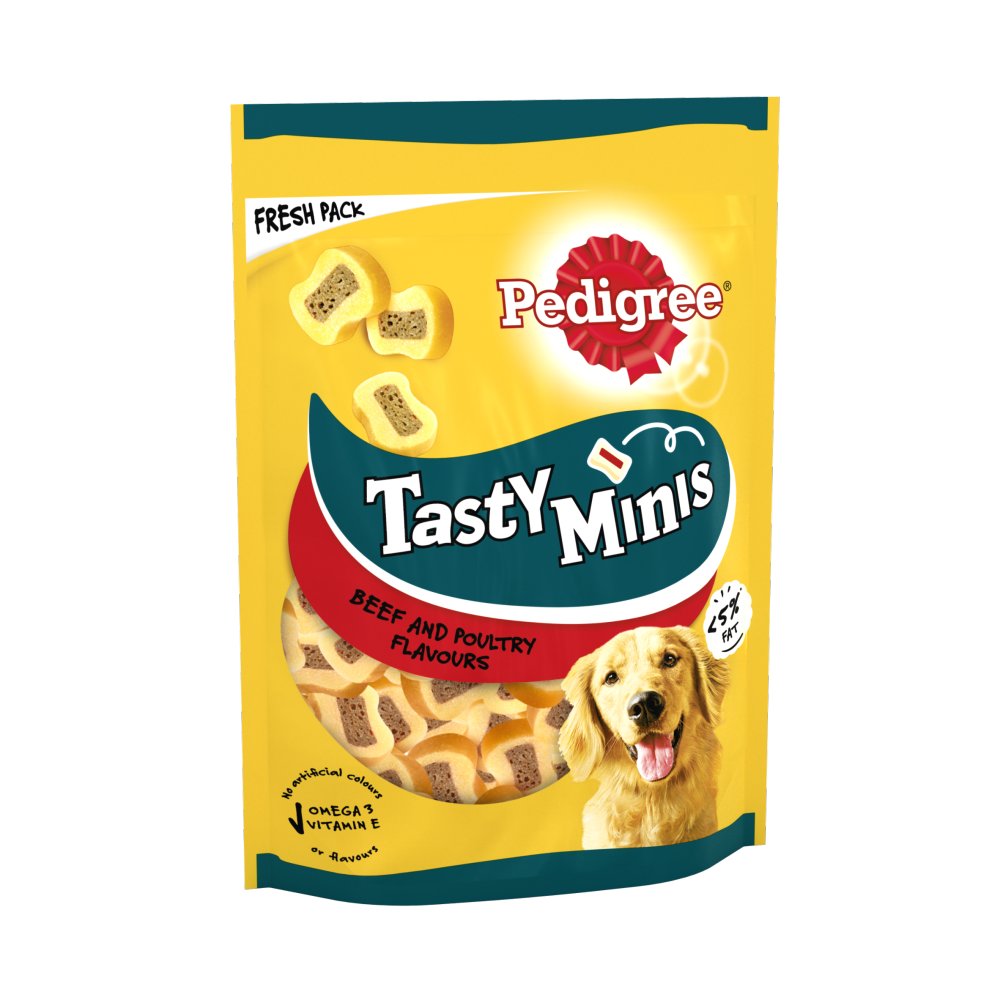 MASPedigree Tasty Minis Adult Dog Treats Beef & Poultry Chewy Slices 155g-Food
