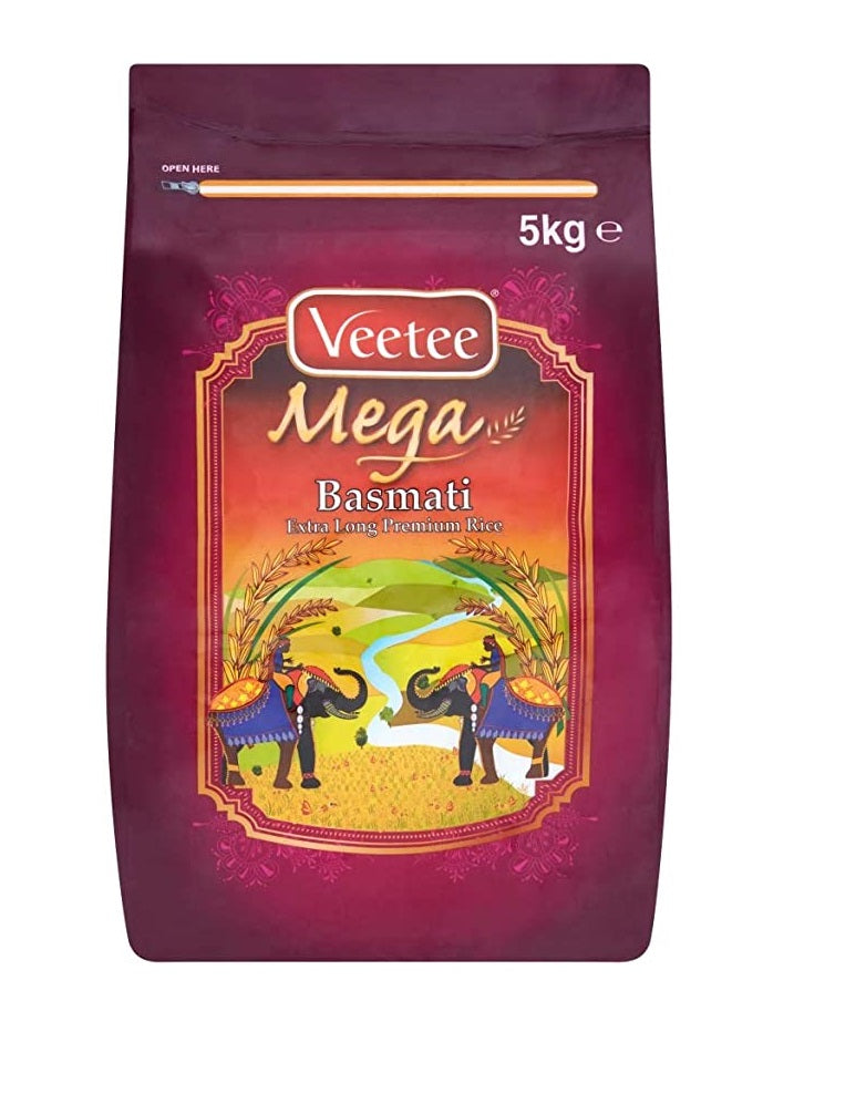 Veetee Mega Long Basmati Rice 5kg-Fd