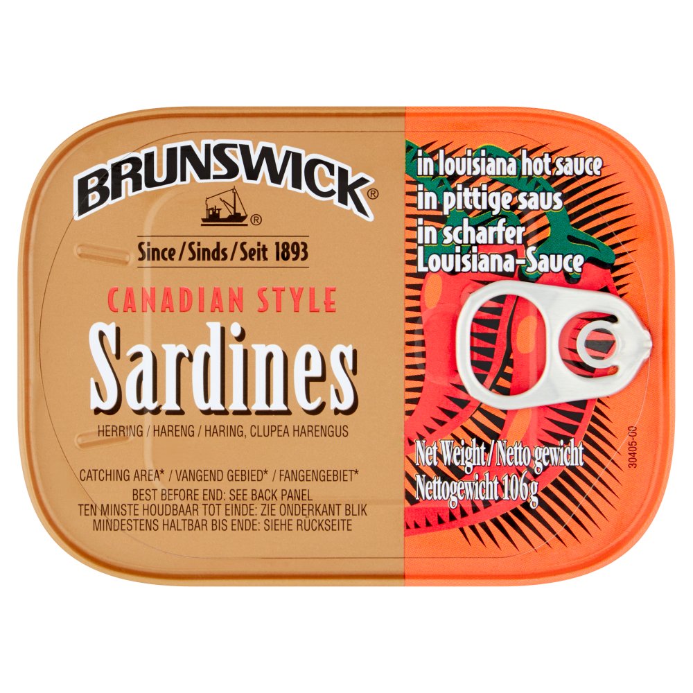 MASBrunswick Canadian Style Sardines in Louisiana Hot Sauce 106g-Food