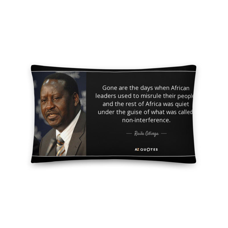 African Pillow Cover Home Decor Rectangular Raila Odinga Life Quotes Printed Machine Washable Pillowcase Protector